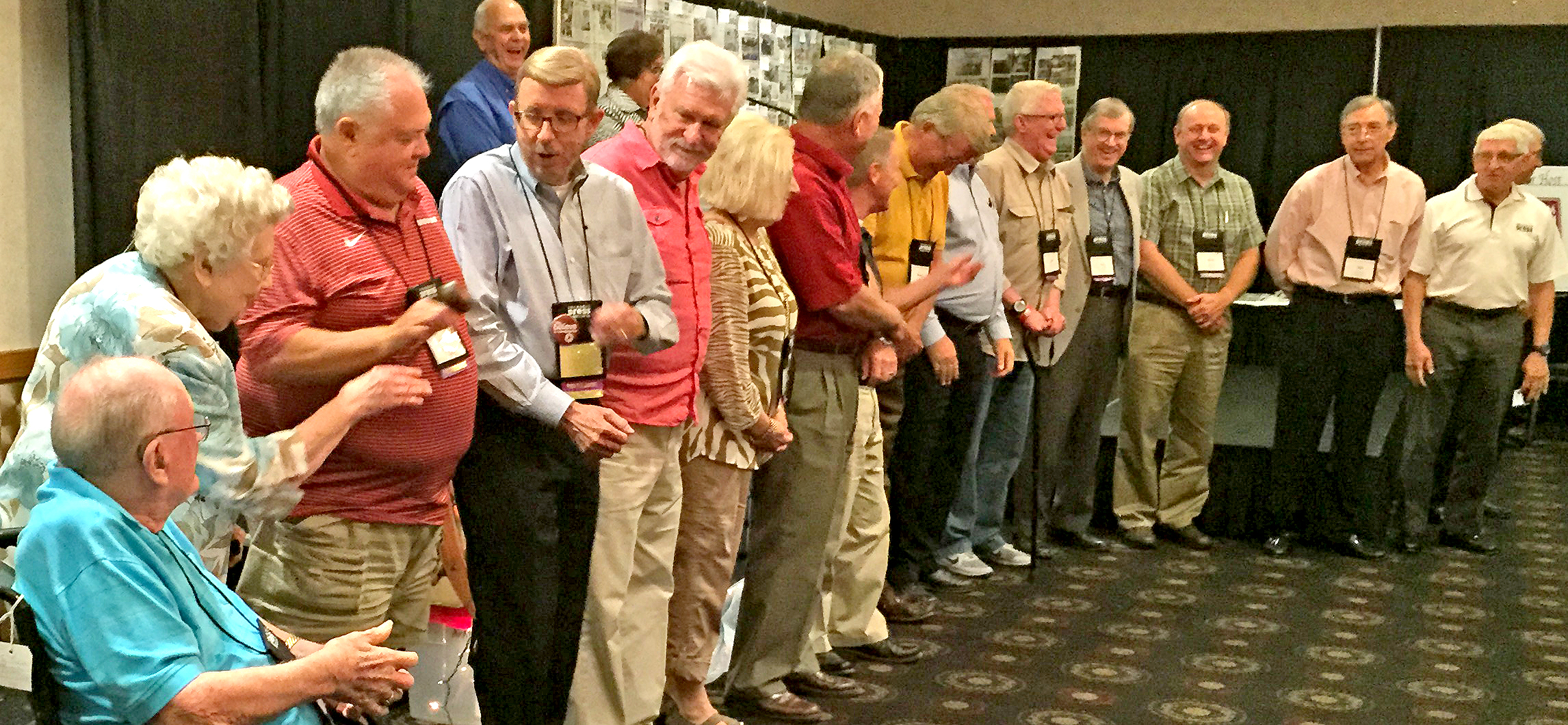 APA Tradition: Louie Graves (third from left) of The Nashville Leader participated in the traditional passing of the gavel from APA past presidents to the incoming president at the APA convention.