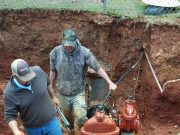 22 miles of new blue pipe in ground for rural water project