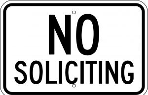 Door-to-door peddlers may get the heave-ho