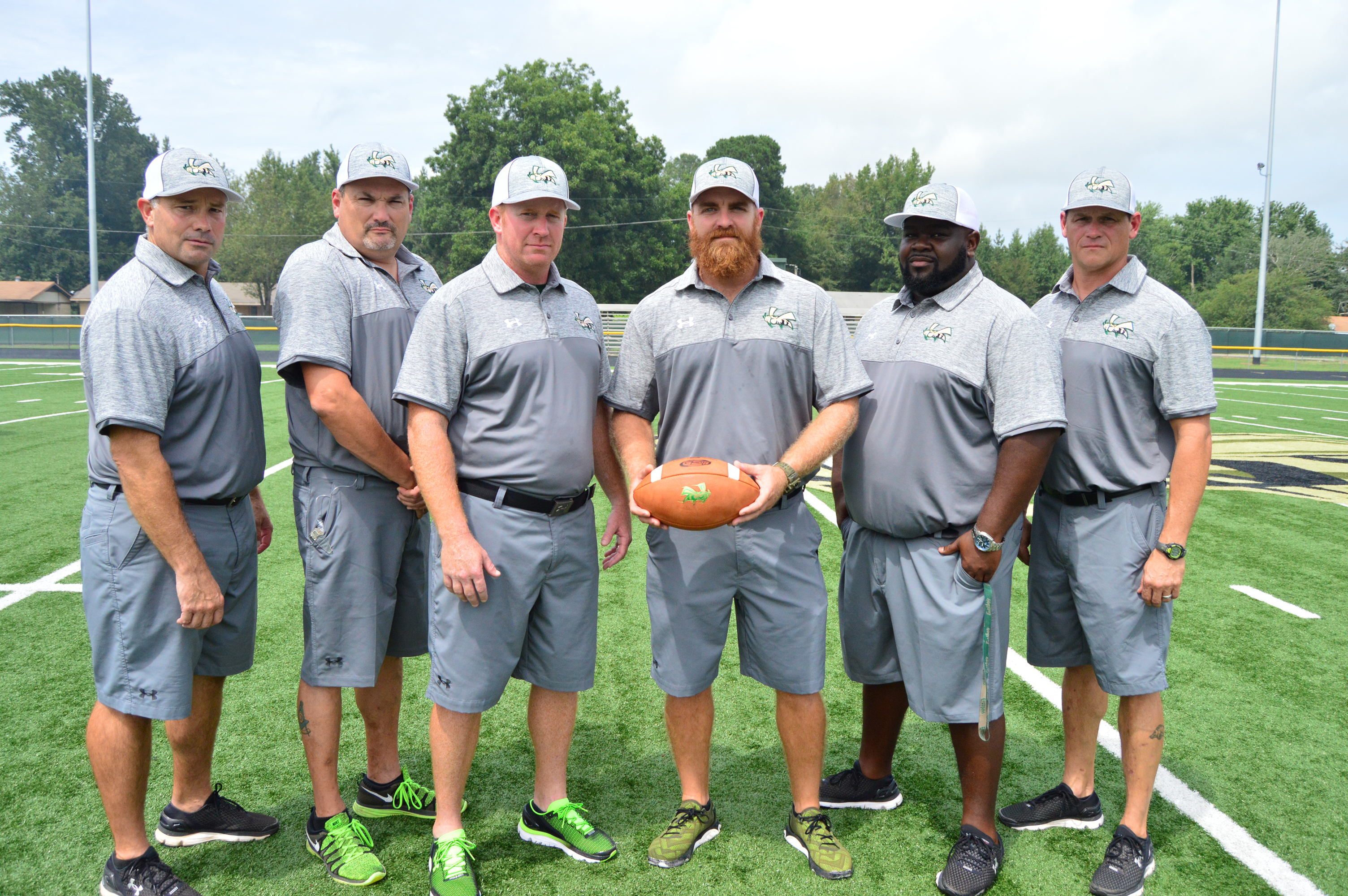 Hornet Coaching Staff: Roy Backus, Rob Plant, John Martin, Jason Burns, Reshad Sims, and Gene Strode.