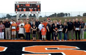 Scrapper Stadium turf donors recognized before Nashville / De Queen game