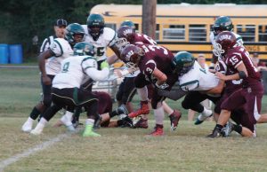 Mount Ida vs Mineral Springs High School football action