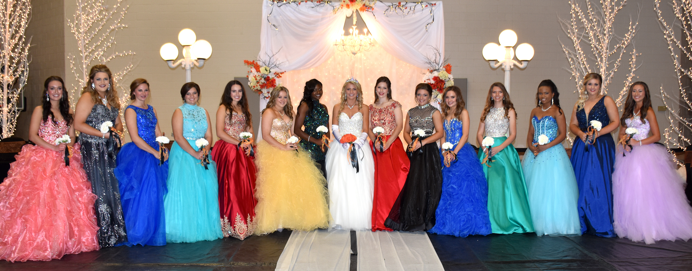 The NHS Homecoming royalty includes Audra Hughes, Alyssa Harrison, Nicole Dodson, Emily McCauley, Anna Kesterson, Bailey Dougan, co-maid of honor Asia Munn, Queen Kaylea Carver, co-maid of honor Allison Reeder, Gabi Dougan, Erica Linville, Kerri Murphy, Asia Harris, Kacey Hinds, and McKenzie Morphew. Homecoming ceremonies were held Friday afternoon, Oct. 7, at Scrapper Arena and Friday night at Scrapper Stadium.