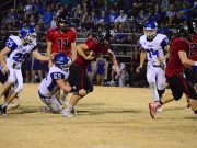 Outlaws close season on high note, upset Rattlers 40-30