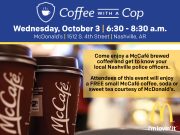 ‘Coffee with a Cop’ Oct. 3 at Nashville McDonald’s
