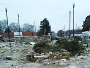 Big rig destroys Amity town square