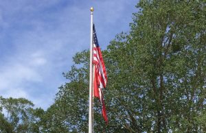 Local Woodmen Life chapter dedicate flag pole in L’burg
