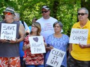 Supporters hold rally to save Albert Pike campground