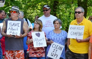 Supporters hold rally to save Albert Pike campground