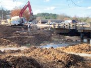 Bridge construction near school underway