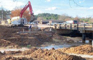Bridge construction near school underway