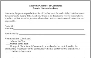 Date, format of Nashville Chamber of Commerce banquet yet to be decided