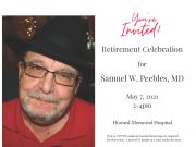 HMH to host retirement ceremony for Dr. Peebles May 7