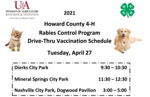 Howard County rabies shot clinic set for April 27