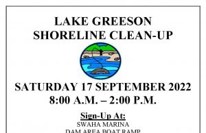 Lake Greeson clean-up Sept. 17