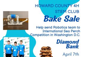 Bake sale to help send 4-H robotics team to international contest