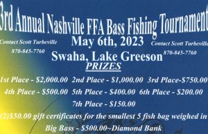 Nashville FFA to host bass tournament May 6