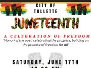 Tollette to host Juneteenth ‘Celebration of Freedom’ Saturday