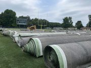 Turf work at Hornet Stadium