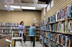 Storm-damaged roof causing damage at library, police station, courtroom