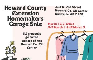 HC Extension Homemakers’ benefit garage sale March 1-2