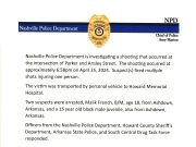 NPD releases information about Thursday night shooting