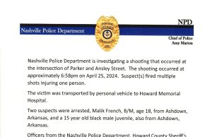 NPD releases information about Thursday night shooting