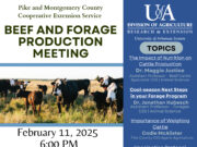 Pike County to host beef, forage production meeting Feb. 11