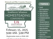Howard, Pike counties to join for Southwest Arkansas Homesteading Conference