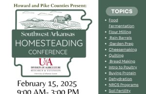 Howard, Pike counties to join for Southwest Arkansas Homesteading Conference