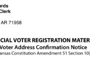 Clerk alerts votes of possible action to maintain, update registration